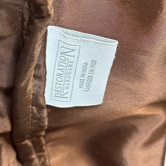 Restoration Hardware Large Heavy Duty Canvas Tote Bag with Leather Handles - Picture 7 of 16